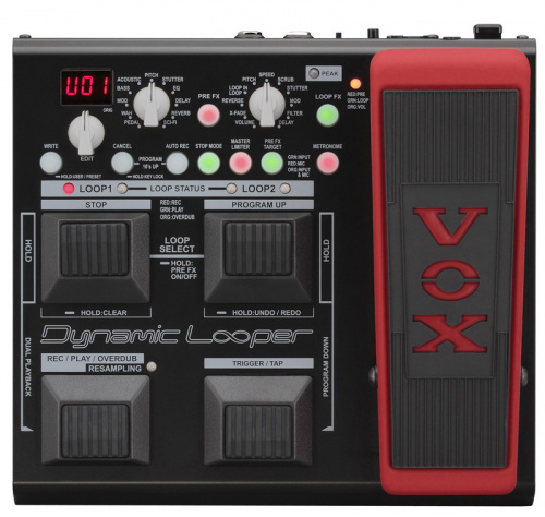 VOX Dynamic Looper VDL-1 цифровой динамический напольный процессор-лупер, 11 предэффектов, 11 луп-эффектов, мастер-лимитер, 3 типа остановки, 100 прог фото 5
