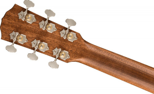 FENDER PM-1E DREAD MAH, BLK TOP электроакустическая гитара, цвет черный, кейс в комплекте фото 3