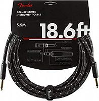 FENDER DELUXE 18.6' INST CBL BTWD инструментальный кабель, черный твид, 18,6'