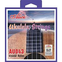 ALICE AU043 Струны для укулеле, натяжение Super Light, прозрачный