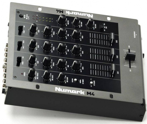 NUMARK M4 3-канальный профессиональный 10" микшер входы: 2 phono/линейных, 4 линейных, 1 микрофонный фото 10