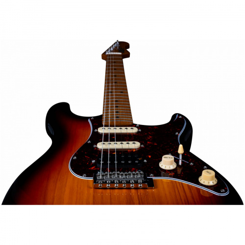 JET JS-400 SB электрогитара, Stratocaster, корпус липа, 22 лада, HSS, tremolo, цвет SB фото 3
