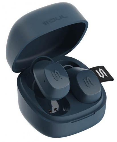 SOUL S-NANO Blue Вставные беспроводные наушники. 1 динамический драйвер. Bluetooth 5.0, частотный диапазон 20 Гц - 20 кГц, чувствительность 93 дБ, соп
