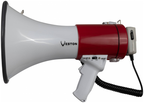 VESTON VMEG-25 Мегафон рупорный ручной, 25 Вт, дальность 600м, диаметр рупора 240мм, 8x1.5V SIZE C фото 2