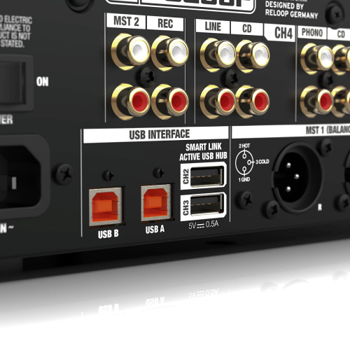 Reloop RMX 95 DJ-микшер, профессиональный 4+1-канальный, двойной аудиоинтерфейс USB 2.0 фото 6