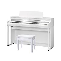 Kawai CA401 W цифровое пианино с банкеткой, 88 клавиш, механика GFC, 192 полифония, 19 тембров