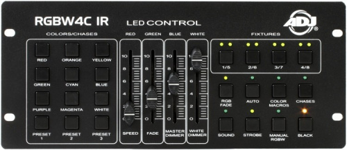 American DJ RGBW4C IR Компактный контроллер DMX512 для светодиодных устройств RGB, RGBW и RGBA, - Во фото 2