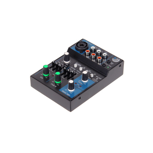 INVOTONE MiX3BT микшерный пульт, 1 микрофонный вход, стереопара RCA, двухполосный эквалайзер