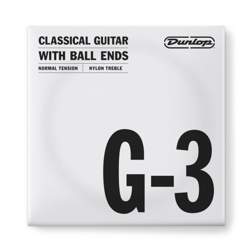 Dunlop Nylon Treble Ball Ends G-3 DCY03GNB струна G, 3я струна для клас гитары, нейлон, посер. медь