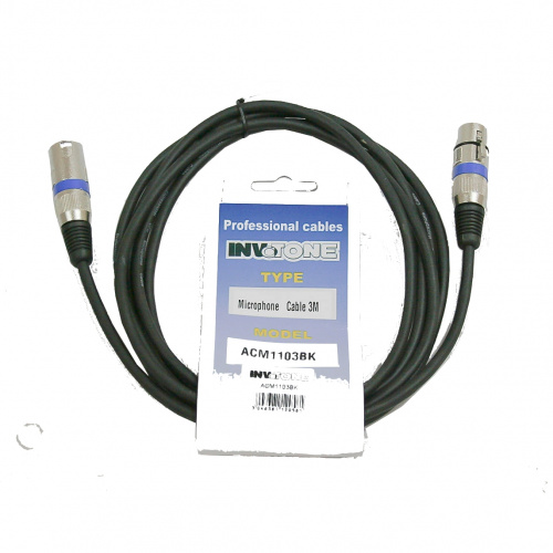 Invotone ACM1110BK Микрофонный кабель, XLR — XLR длина 10 м (черный)