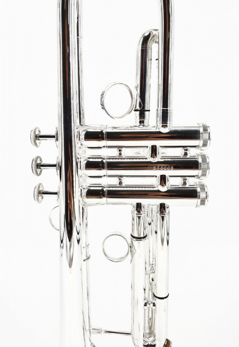Brasspire BPTR-770S Труба Bb с реверсивным настроечным кроном, мензура: 11,65 мм (ML), диаметр раструба: 125 мм, серебряное покрытие всего инструмента фото 7