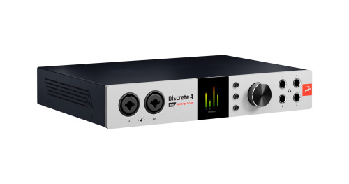 Antelope Audio Discrete 4 Pro Synergy Core Аудиоинтерфейс 24 бит/192 кГц, 14x20, аналоговые входы: 4, линейные выходы: 4, микрофонные предусилители: 4