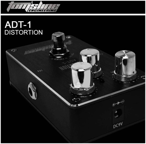 TOMSLINE ADT-1 Педаль эффектов Distortion, питание от БП и батареи 9в фото 4