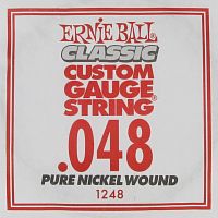 Ernie Ball 1248 струна для электро и акустических гитар. никель, калибр 048
