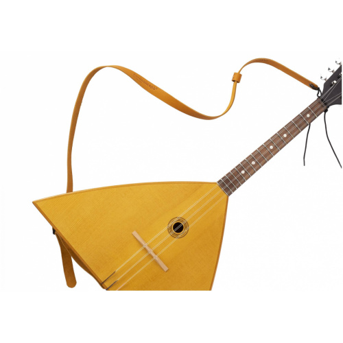 БАЛАЛАЙКЕРЪ A-BS-Y Ремень наплечный кожаный для фолк-инструментов. Жёлтый фото 3