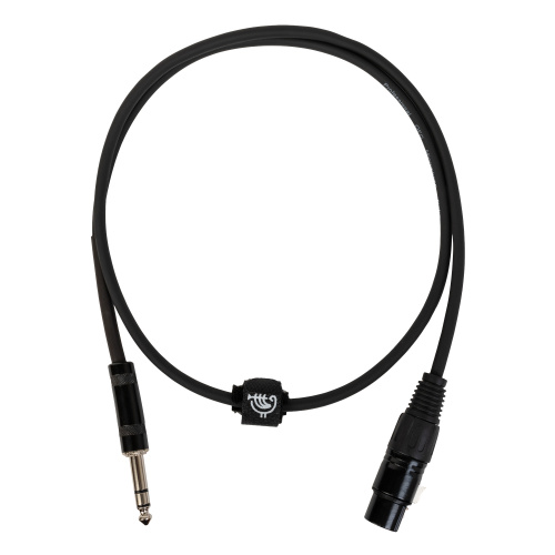ROCKDALE XF001-1M готовый микрофонный кабель, разъемы XLR female X stereo jack male, длина 1 м, черный фото 3