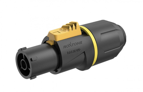 ROXTONE RAC3FWP yellow ring Разъем кабельный типа powercon, пыле и влаго защищенный(IP65), 3-х конта