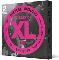 D'Addario EXL170TP Струны Бас, Soft Long, 045-100, 2 комплекта