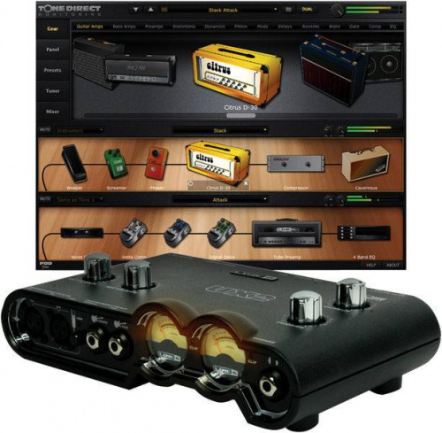 LINE 6 TONEPORT UX2 Mk2 AUDIO USB INTERFACE Аудио интерфейс USB со встроенным моделирующим процессором эффектов (гитара, бас, вокал), 16/24 бит 41.1/4 фото 2
