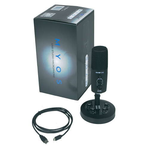 INVOTONE MYOS настольный конденсаторный микрофон, 3 капсюля,USB интерфейс,4 диаграммы направленнос фото 5