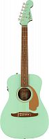 FENDER Malibu Player Surf Green электроакустическая гитара, цвет зеленый