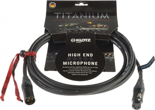 Klotz TITANIUM StarQuad TI-M0300 Микрофонный кабель XLR - XLR, сечение 4х 0.34 мм2, диаметр 7.8мм, длина 3м.