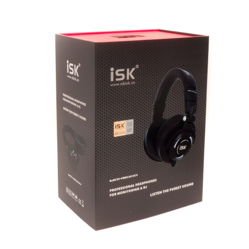 ISK MDH9000 профессиональные мониторные накладные наушники закрытого типа, цвет черный фото 4