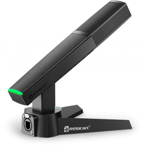 Relacart TDN-2B Микрофон на подставке с интерфейсом Dante, с выключателем и индикацией. Цвет чёрный фото 3