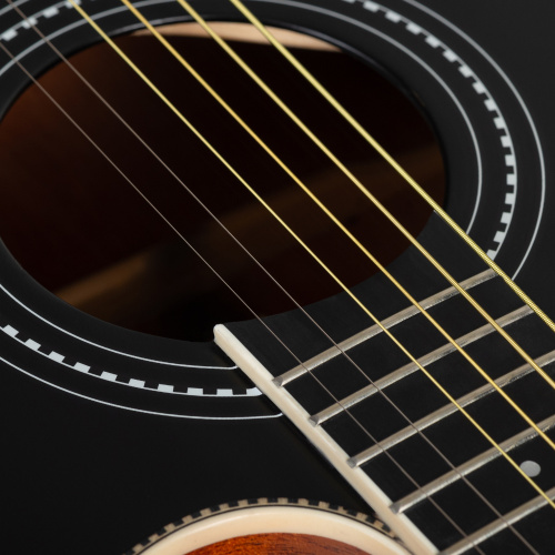 ROCKDALE Aurora D7 C BK Satin Акустическая гитара Форма корпуса Dreadnought с вырезом. Цвет черный. Сатиновое покрытие. Верхняя дека из ели. Нижняя де фото 4