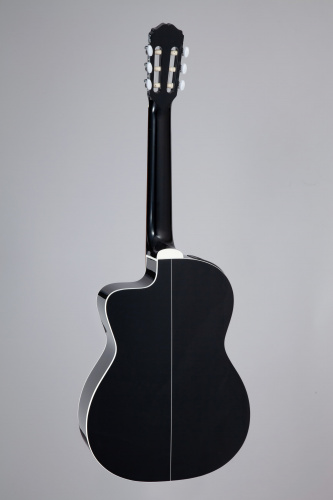 Takamine GC2CE BLK классическая электроакустическая гитара, цвет чёрный, материал верхей деки ель, материал корпуса сапел фото 2