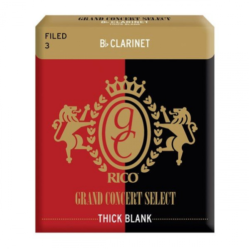 Rico RGT10BCL300/1 трости для кларнета Bb, Grand Concert Select Thick Blank (3), 1шт.