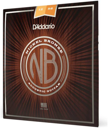 D'Addario NB1256 струны для акустической гитары,Light Top/Med Bottom, 12-56