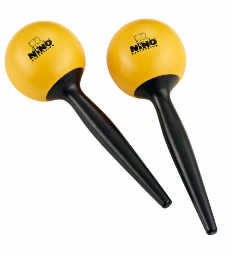 Nino Percussion NINO582Y пластиковые маракасы, эргономическая ручка, цвет жёлтый