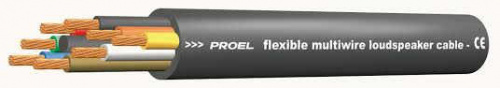 Proel HPC685BK акустический кабель, 8 х 2,5 мм2, O13,6мм, катушка 100 метров, цвет: черный.