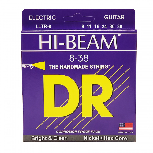 DR LLTR-8 HI-BEAM струны для электрогитары 8 38