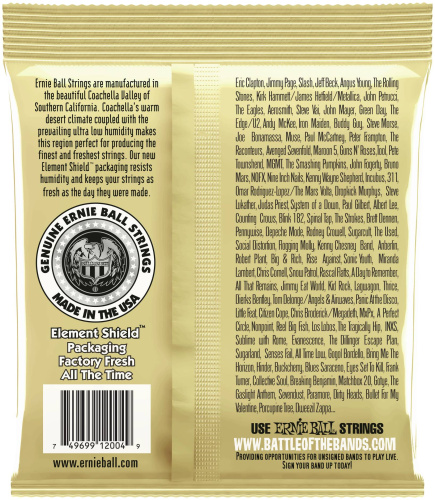 Ernie Ball 2004 струны для акуст.гитары Earthwood 80/20 Bronze Light (11-15-22w-30-42-52) фото 2