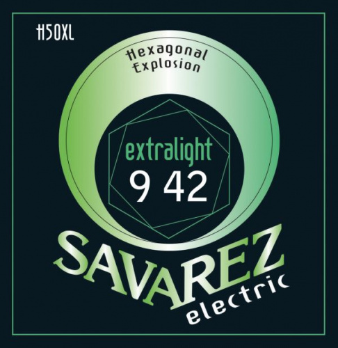 Savarez H50XL Hexagonal Explosion Extra Light, струны для электрогитары 9-42, никелевое покрытие
