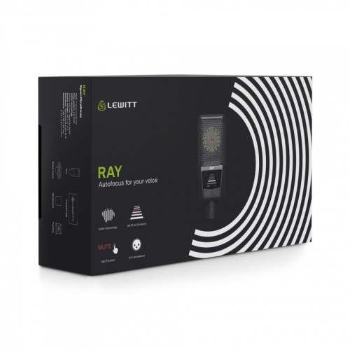 LEWITT RAY студийный кардиоидый микрофон с большой диафрагмой + подвес "паук" фото 5
