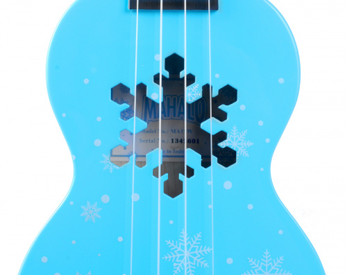 Mahalo MD1SNBU Укулеле с чехлом, струны Aquila, цвет Glacier Blue, серия Snow фото 4