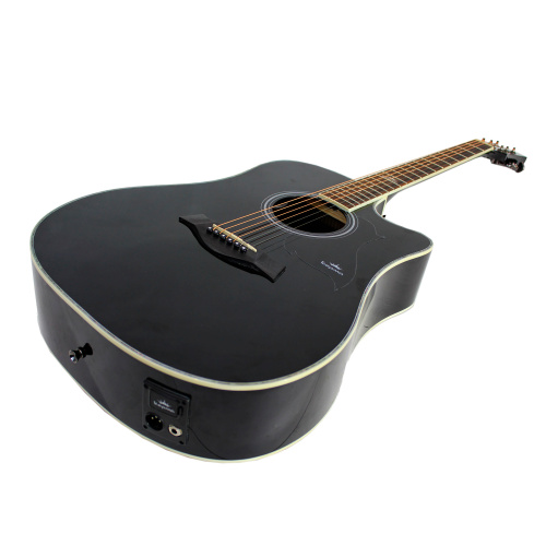 KEPMA D1CE Black Matt электроакустическая гитара, цвет черный, в комплекте 3м кабель фото 2