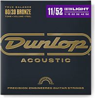 Dunlop DAB1152 струны для акустической гитары Bronze 80/20 Med Light 11-52