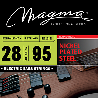 Magma Strings BE141N Струны для 5-струнной бас-гитары High C 28-95, Серия: Nickel Plated Steel, Калибр: 28-40-60-75-95, Обмотка: круглая, никелирована