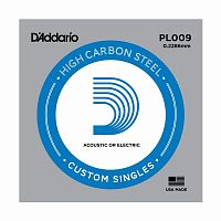 D'ADDARIO PL009 - Plain steel 009 одиночная струна