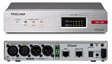 Tascam AE-4D AES/EBU-Dante конвертор, вход/выход AES/EBU 4 канала при 44.1/48 kHz, 16/24 bit и 2 канала при 88.2/96 kHz, 16/24 bit, питание PoE (Power