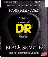 DR BKE-10 серия Black Beauties для электрогитары, черные, Medium (10-46)