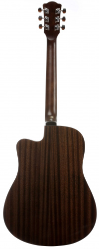 ROCKDALE Aurora D1 C BK Акустическая гитара дредноут с вырезом, цвет полупрозрачный черный фото 3