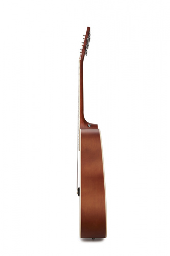 SX SD104BR Гитара акустическая, корпус: липа, гриф: окуме, накладка грифа и нижний порожек: палисандр, колки: хромированное покрытие, цвет коричневый  фото 3