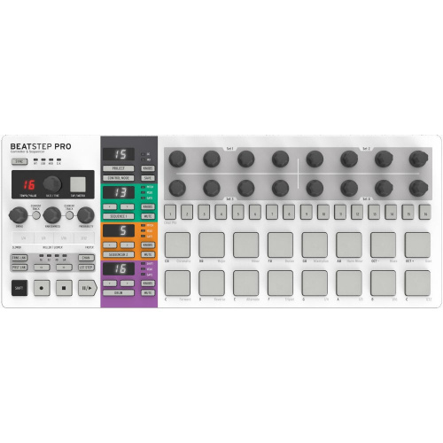 Arturia BeatStep Pro USB MIDI контроллер, 2 независимых монофонических 64-шаговых мелодических секве