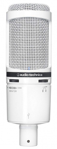 AUDIO-TECHNICA AT2020USB+WH/белый студийный кардиоид. конденс. микрофон с большой диафрагмой фото 2