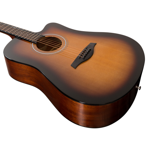 ROCKDALE Aurora D5 Gloss C SB акустическая гитара дредноут с вырезом, цвет санберст, глянцевое покры фото 3
